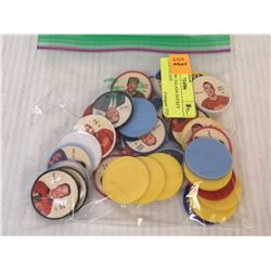 LOT OF 33 1961 SALADA HOCKEY COINS VINTAGE