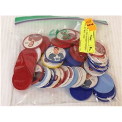 LOT OF 43 1960S SHIRRIFF PUDDING NHL HOCKEY COINS