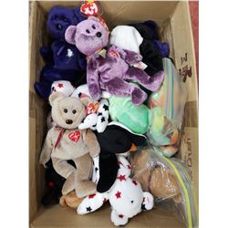 FLAT OF RARE BEANIE BABIES PRINCESS DIANA ETC