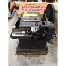 ANTIQUE MIDGET PRINTING PRESS WITH TYPE SET BLOCKS