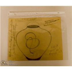 MARY BORGSTROM ORIGINAL POTTERY DRAWING