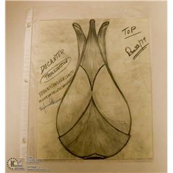 MARY BORGSTROM ORIGINAL POTTERY DRAWING