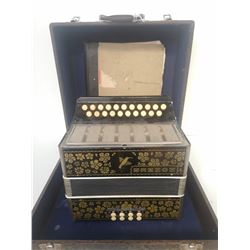 ANTIQUE HOHNER CREOLE ACCORDION WITH CASE