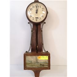 ANTIQUE NEW HAVEN BANJO CLOCK