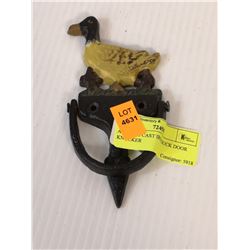 ANTIQUE CAST IRON DUCK DOOR KNOCKER