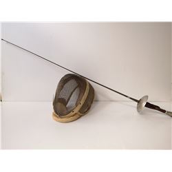 VINTAGE FENCING MASK AND EPEE
