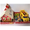 Image 1 : VINTAGE FISHER PRICE SCHOOL HOUSE AND BUS