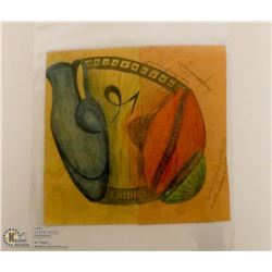 MARY BORGSTROM ORIGINAL POTTERY DRAWING