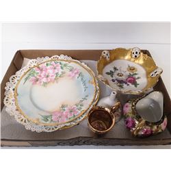 2 HAVILAND FROM FRANCE HAND PAINTED CHINA PLATES