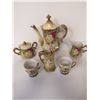 Image 1 : HAND PAINTED NIPPON TEA POT, CREAM & SUGAR SET/ W