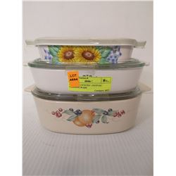 SET OF 3 COUNTRY FESTIVAL CORNING WARE