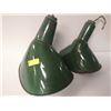 Image 1 : LOT OF 2 ENAMEL SERVICE STATION LIGHTS (GREEN)