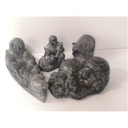 LOT OF 4 THE WOLF ORIGINAL STATUES