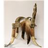 Image 2 : 1890 CREE MADE BISON HORN CHAIR ONION LAKE CREE