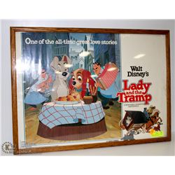 ORIGINAL DISNEY LADY AND THE TRAMP MOVIE POSTER