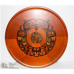 VINTAGE WEST COAST HAIDA DESIGNED WALL PLATE WOOD