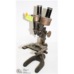 ANTIQUE BAUSCH AND LOMB OPTICAL MICROSCOPE