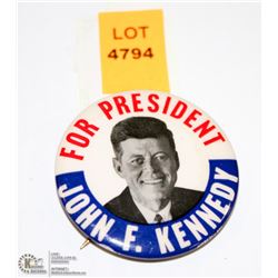 1960S JFK CAMPAIGN PIN BACK