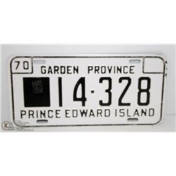 1970 PEI LICENSE PLATE