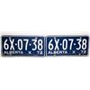 Image 1 : PAIR OF 1972 ALBERTA LICENSE PLATES
