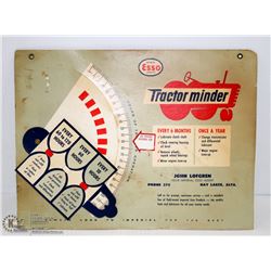1940S ESSO TRACTOR MINDER SIGN