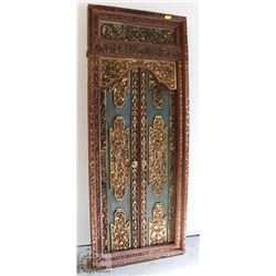 ANTIQUE BALINESE TEMPLE DOOR. APPROX 8' X 36"