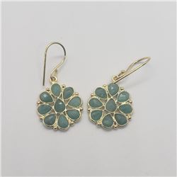 Silver Emerald Earrings, Suggested Retail Value $240