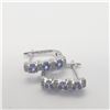 Image 2 : Silver Tanzanite Hoop Earrings, Suggested Retail Value $160