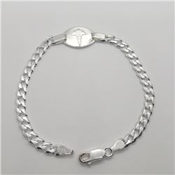Silver 9.8G 8" Bracelet, Suggested Retail Value $240