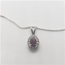 Silver Ruby 18"(0.6ct) Necklace, Suggested Retail Value $140
