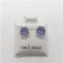 10K Yellow Gold Tanzanite(3ct) Earrings, Made in Canada, Appraised Retail $1560