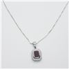 Image 2 : Silver Ruby 18"(1.6ct) Necklace, Suggested Retail Value $160