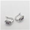 Image 2 : Silver Ruby 5.7G(3ct) Earrings, Suggested Retail Value $300