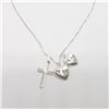 Image 2 : Silver 3 Pendent 18" Necklace, Suggested Retail Value $160