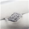 Image 2 : Silver 7 Diamond Ring (~Size 7), Suggested Retail Value $140