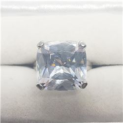 Silver Big Cz Ring (~Size 6.75), Suggested Retail Value $60USD (PRICE TAG)