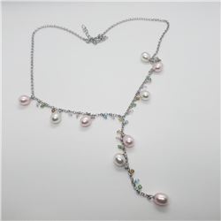 Silver Fresh Wate Pearl 16-18" 12G Necklace, Suggested Retail Value $300