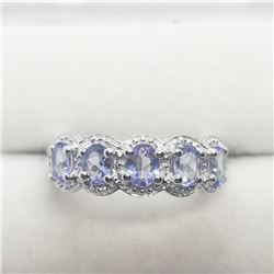 Silver Tanzanite(1.2ct) Ring (~Size 6.75), Suggested Retail Value $300
