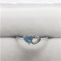 Silver Blue Topaz Ring (~Size 6), Suggested Retail Value $100