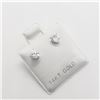 Image 2 : 14K White Gold Cz 10K Backing Earrings, Made in Canada, Suggested Retail Value $240