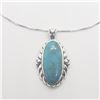 Image 1 : Silver Turquoise 18" Necklace, Suggested Retail Value $240
