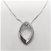 Image 1 : Silver Diamond 18" Necklace, Suggested Retail Value $260