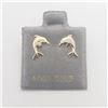 Image 1 : 14K Yellow Gold Dophin Earrings, Made in Canada, Suggested Retail Value $240