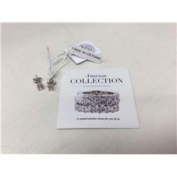 Set of swarovskicrystal ladies stud earrings