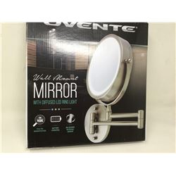 Wall Mount LED Lighted battery operated mirror