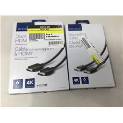 Lot of 2 Display HDMI cords