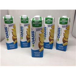 Lot of 6 x 1L Oasis Pinnaple juice