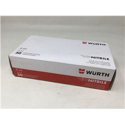 Wurth blue nitrile 8mil gloves 50 count