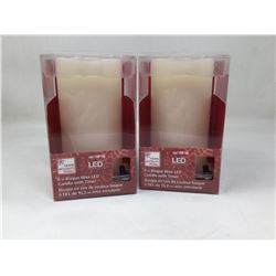 Lot of 2 LED Christmas Candles