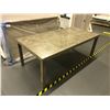 Image 2 : 42"W X 84"L X 30"H GREY CAST ALUMINUM PATIO TABLE